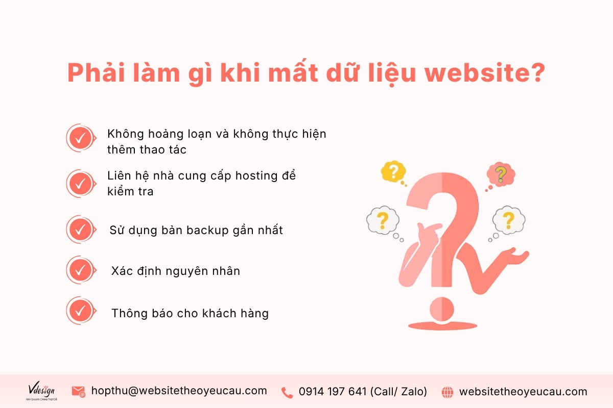 Những điều bạn nên làm khi bất ngờ mất dữ liệu website