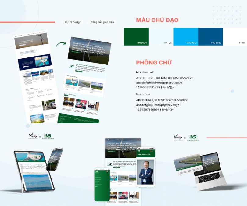 Dự án thiết kế website doanh nghiệp Việt Sin by VDesign.