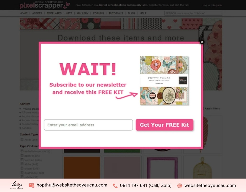 Phân loại Popup theo thời điểm xuất hiện