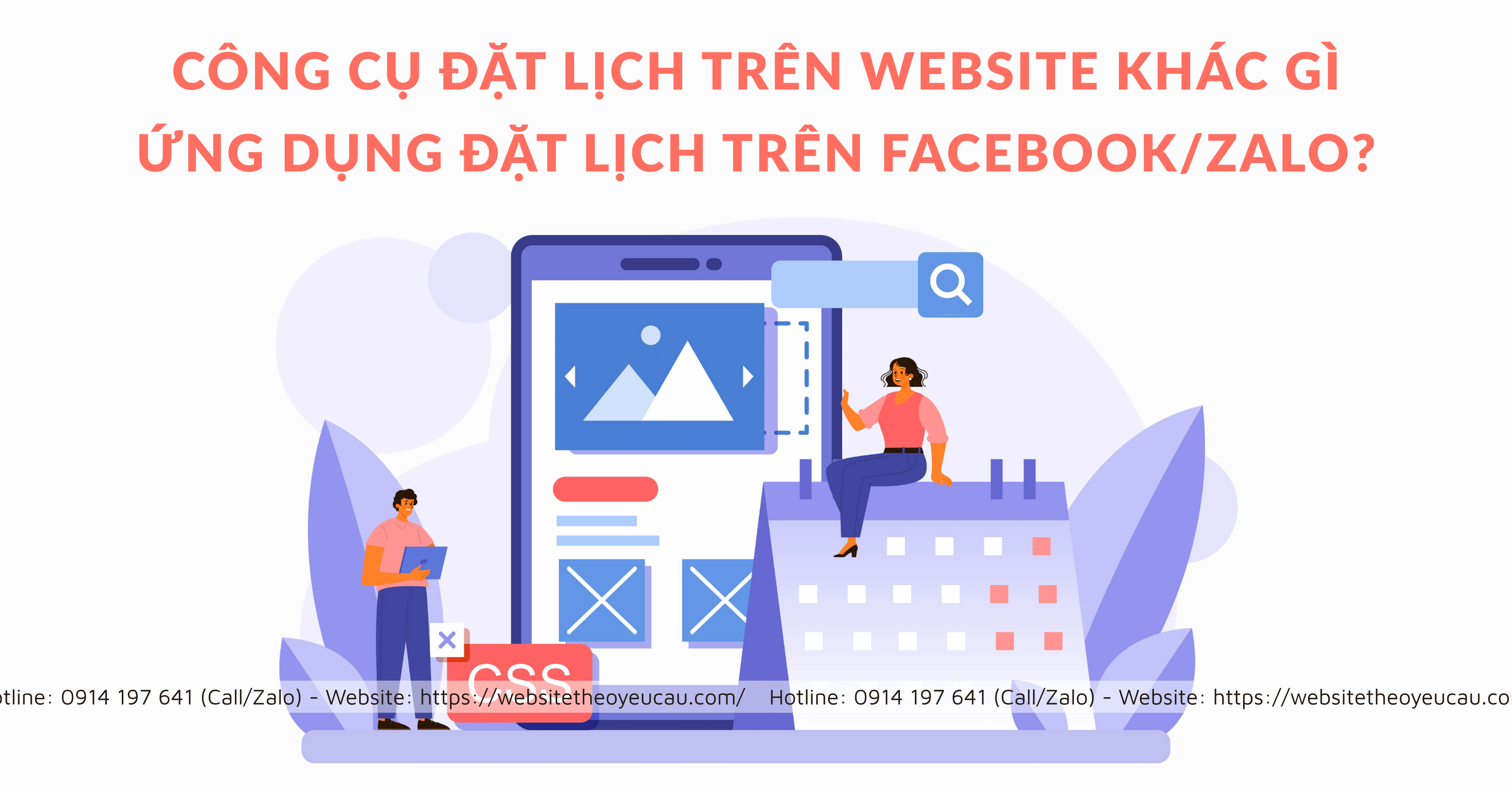 Công cụ đặt lịch trên website khác gì ứng dụng đặt lịch trên Facebook/Zalo?