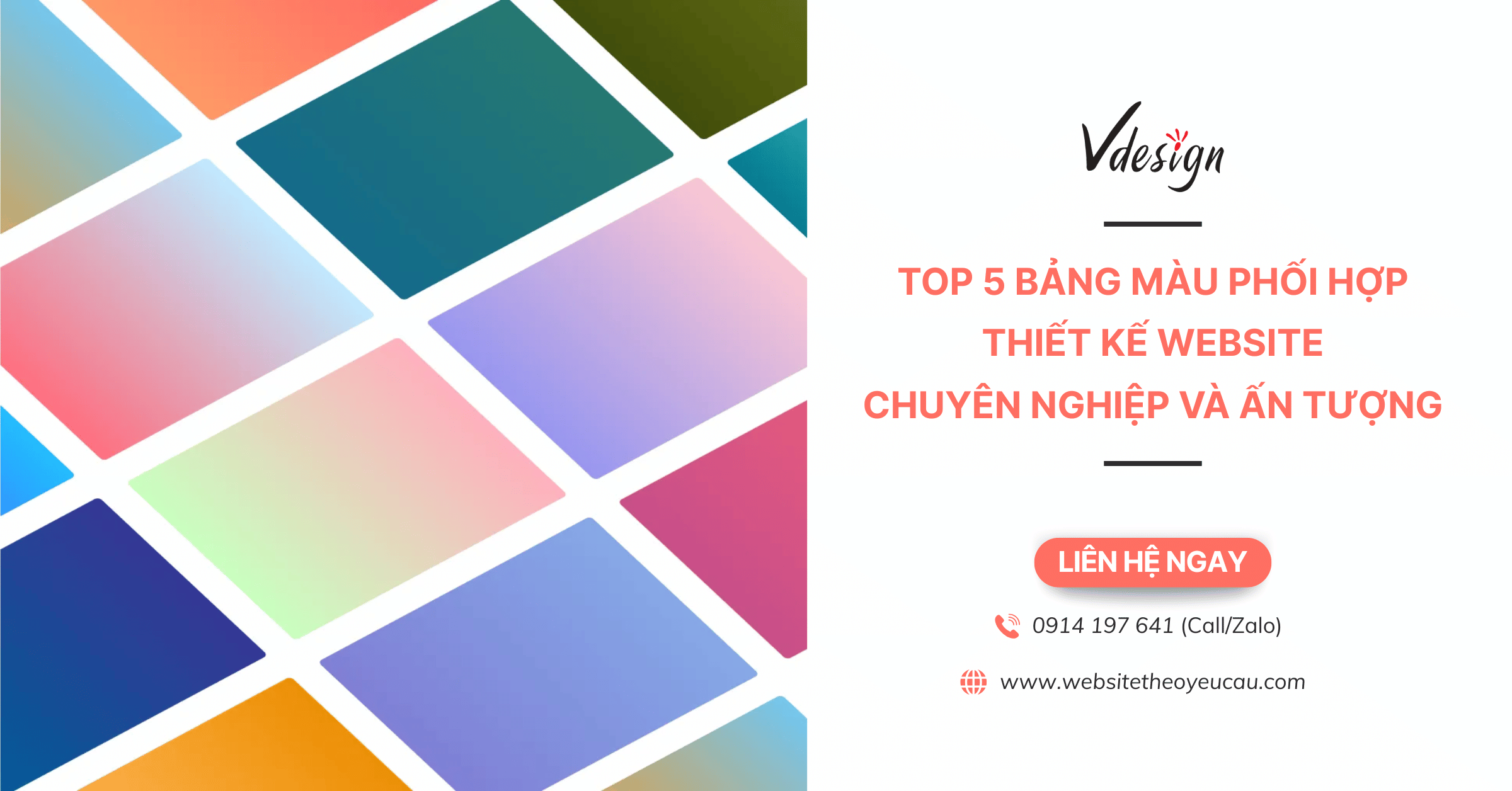 Top 5 bảng màu phối hợp thiết kế website chuyên nghiệp và ấn tượng