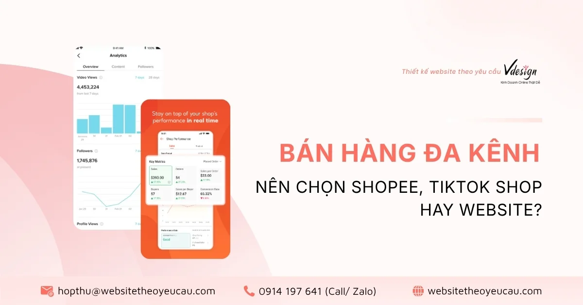 Bán hàng đa kênh: Nên chọn Shopee, TikTok Shop hay Website?