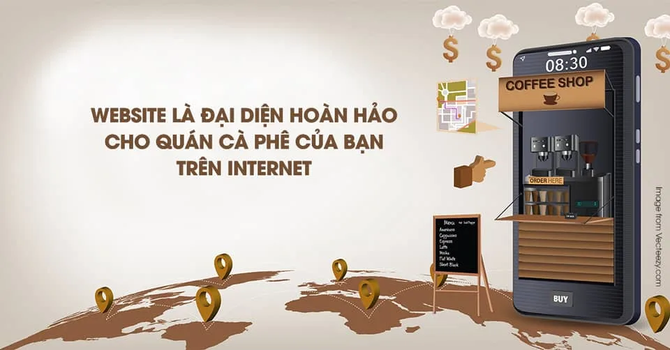 Website là đại diện cho quán cà phê trên Internet